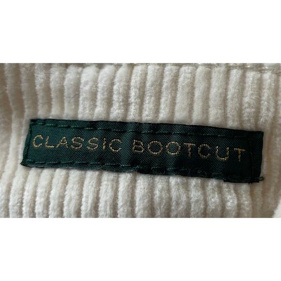 LRL Lauren Jeans Co Corduroy Pants Sz 16 Classic Bootcut Cream High Rise Stretch - Picture 3 of 10